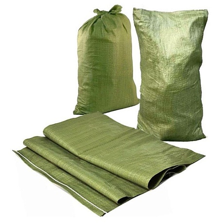 Мешок полипропиленовый зеленый большой, 80*120 см, вес 80 гр. в упаковке 500 штук - Вид 2